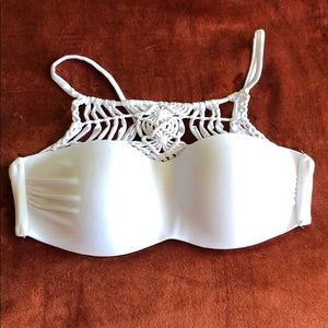 white padded bikini top